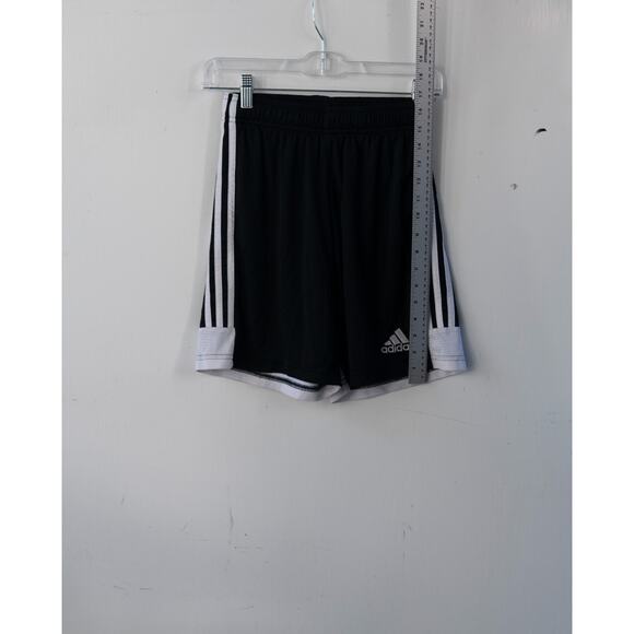 Adidas Black 3 Stripes Kids Athletic Shorts Boys Size Small - Picture 3 of 5